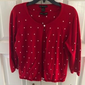 XL Red and White Sweater Set by Erin Matthews
